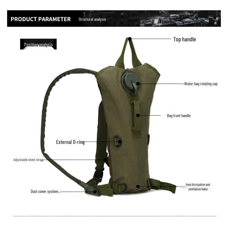 Outdoor Hydration Pack with 3L Water Bladder