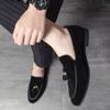 FashionMen' Loafers Brown Black Leather Shoes Leisure Gentleman Comfortable Men Shoes Lightweight Comfortable Fashion Moccasins Flats