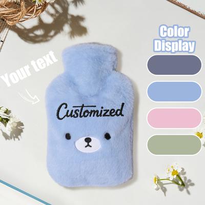 Personalized Custom Embroidered Text Plush Water-filled Hot Water Bottle