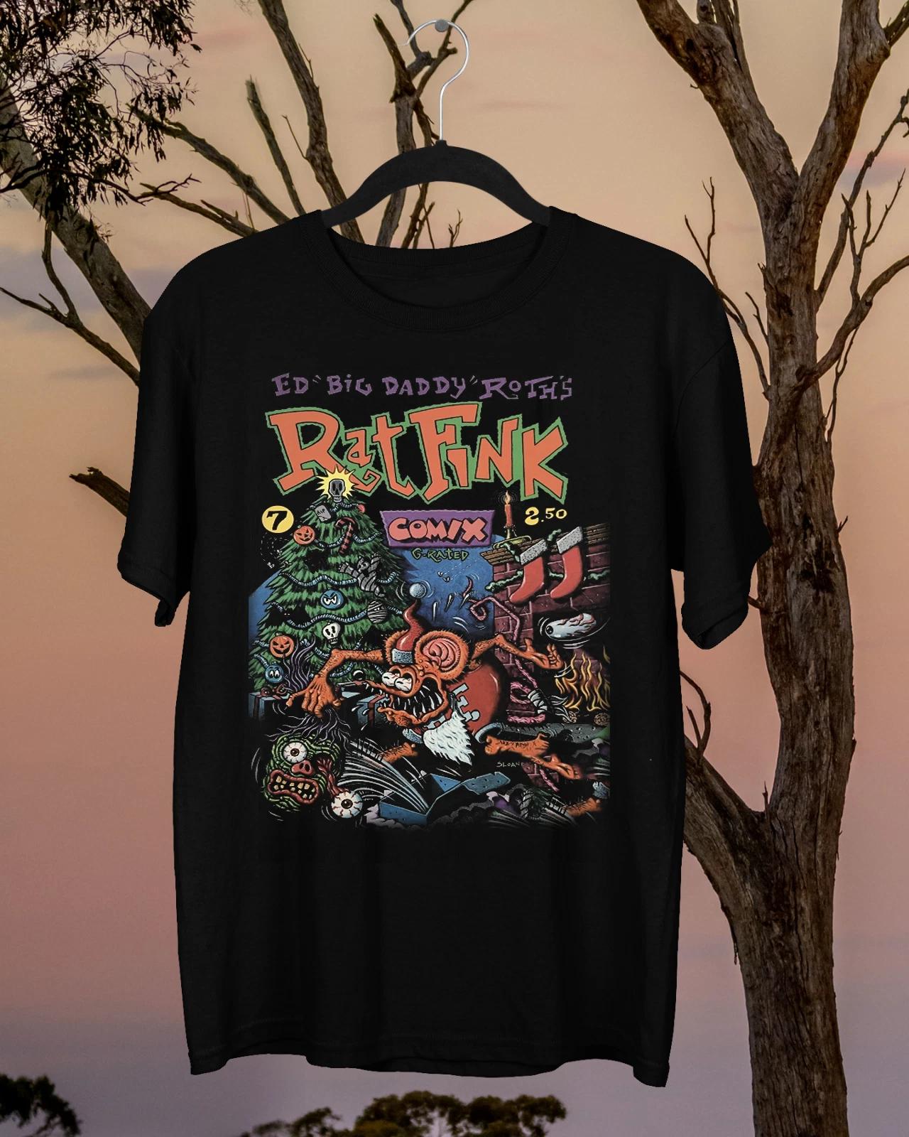 Collection Ed Roth Rat Fink Short Sleeve Black All Size S-5XL T-Shirt XXXXL