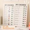 Plastic Chore Chart Sliding Type My Chores Checklist Board Durable Task Tracker Planner  Home Study