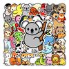 50 Cartoon Animal Doodle Stickers Set - Cute, Creative, Waterproof for Journals, Phone Cases, and Suitcases
