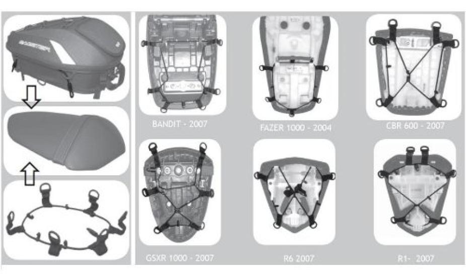 BAGSTER Satteltasche SPIDER 15-23L 44x30x18cm Schwarz 4899B1