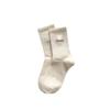 2024 Autumn/Winter Sporty Red Angora Bow Embroidered Mid-Calf Women's Socks