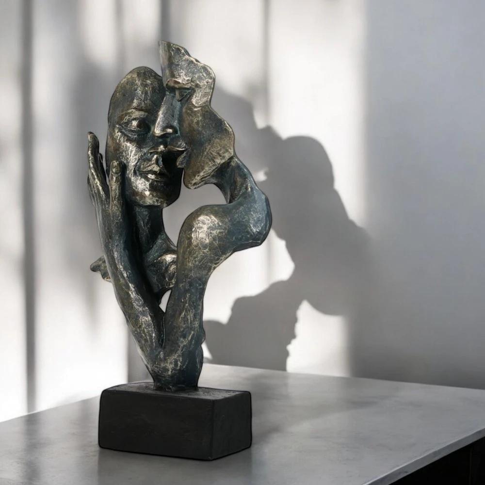 Modern Decorative Figurine - Decorative Sculpture Faces Lovers - FaceS
