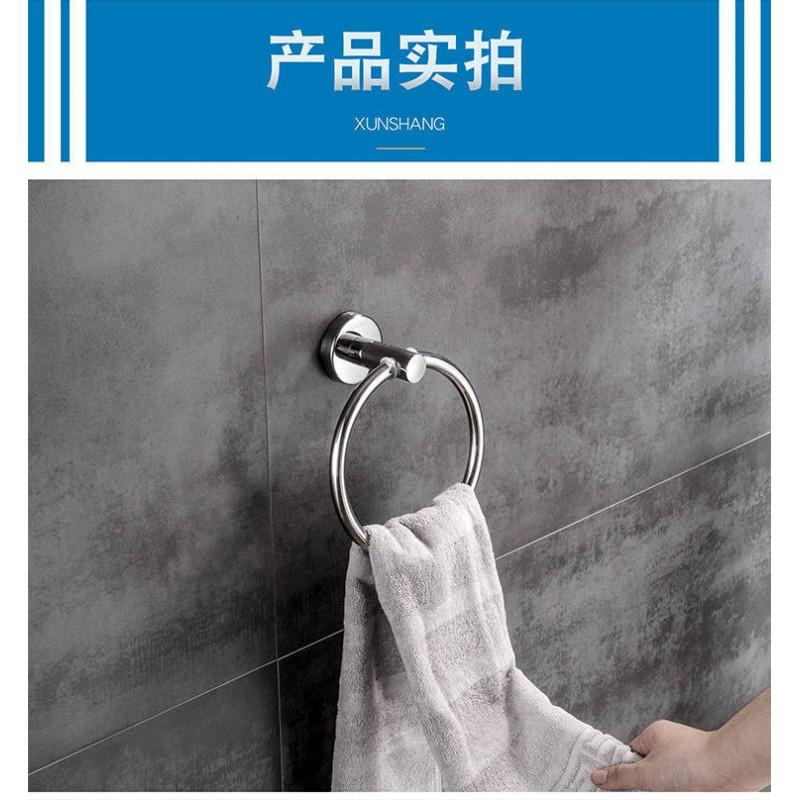 304 Stainless Steel Towel Ring Bathroom Wall Mount Polished Finish Heavy Duty 15kg Load Capacity