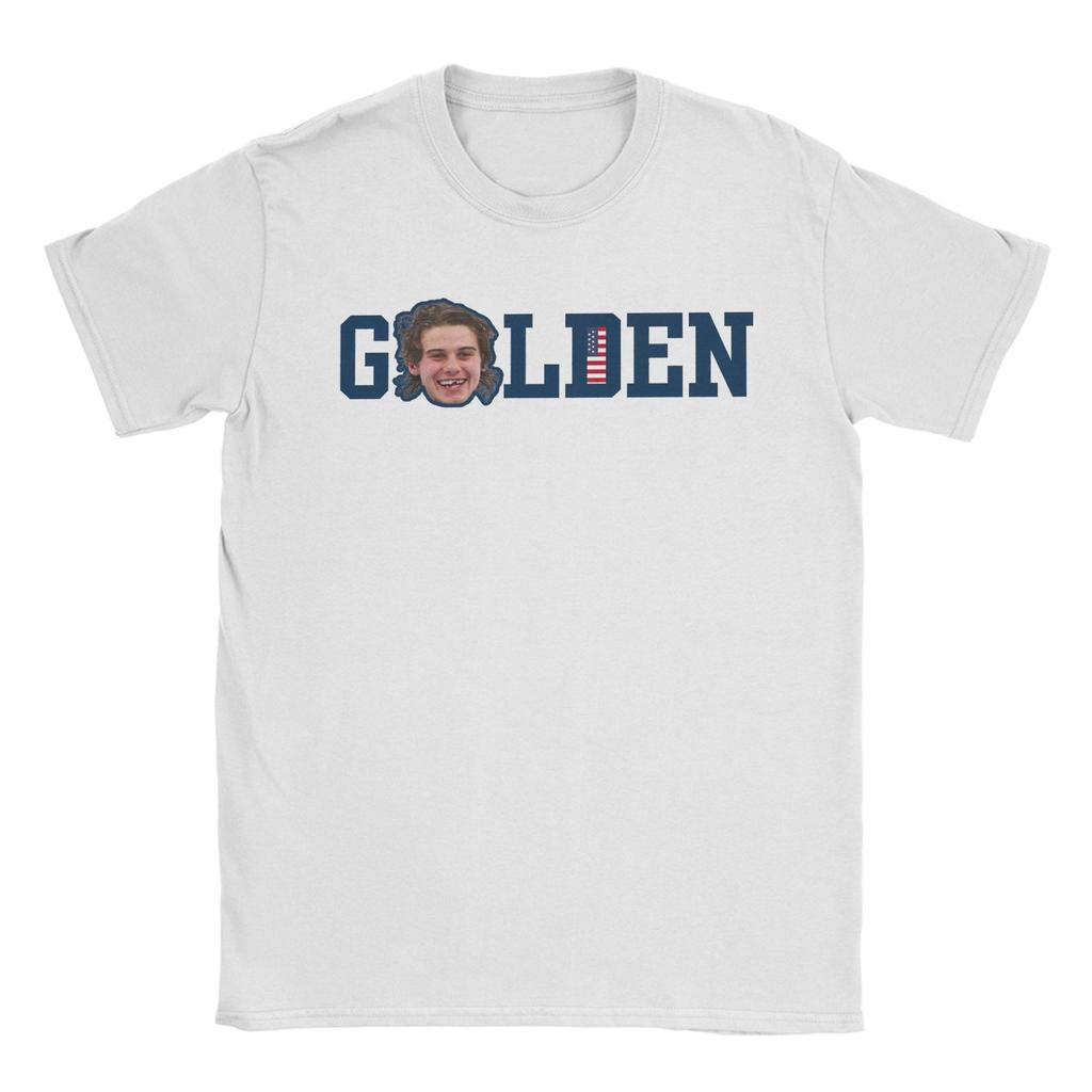 Jack Hughes Gold Hockey USA TShirt Unisex Fashion Pure Cotton Tees Round Collar Short Sleeve T Shirts Gift Idea Clothes