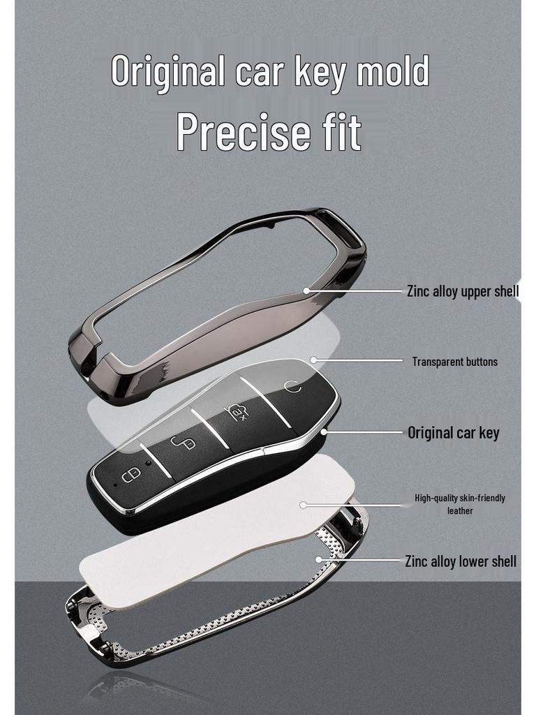 BYD Car Key Case: Compatible with Qin PLUS, Tang, Seagull, Seal, Dolphin, Song Plus, Han EV, Yuan, and Frigate.