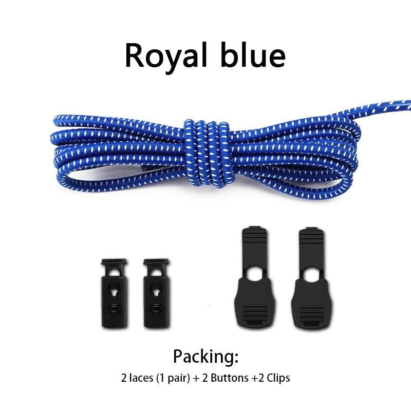 1Pair Elastic Shoe Laces Sneakers Tennis Lock Shoelaces Without Ties Adult Kids Round Shoelace Rubber Bands for Shoes Accesories