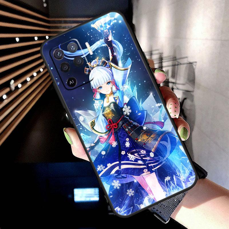 Genshin Impact Kamisato Ayaka Case For Oppo A17 A57 A77 A76 A16 A96 A18 A60 A80 A40 A38 A58 A78 A98 A94 A74 A54 A15 A5 Pro