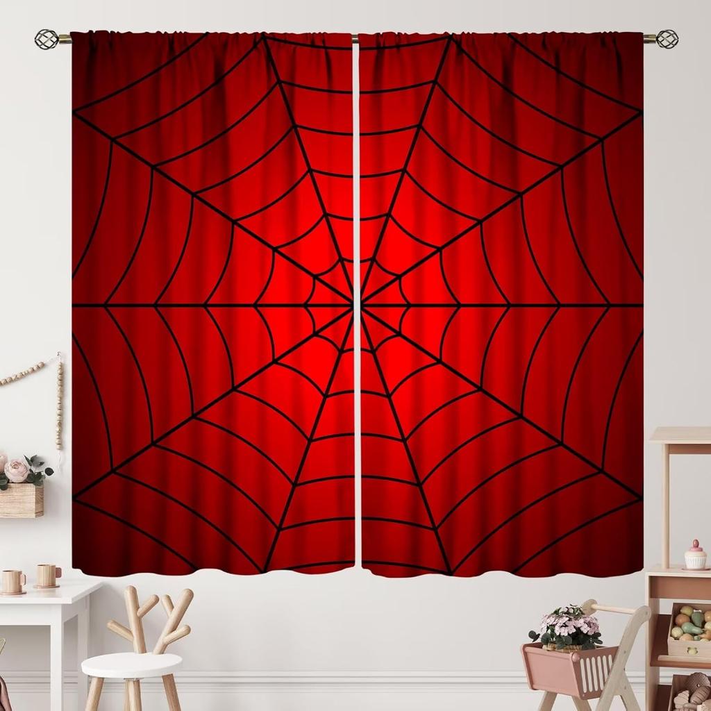 Halloween Curtains Horror Spooky Drapes Haunted House Mansion Curtain Bedroom Living Room Decor Made Of Polyester With Rod Pocket Great