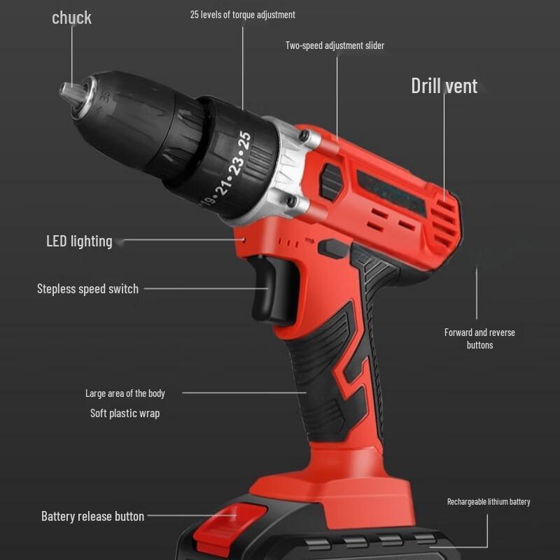 Lithium Cordless Electric Drill CN Plug (adapter Included)