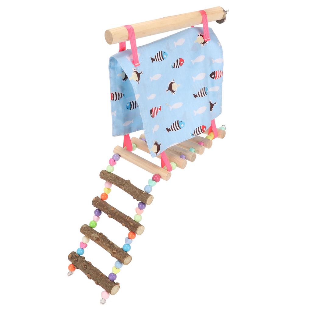 Pet Hammock Tent Colorful Climbing Exercise Small Pet Hanging Nest with Ladder for Parrot Hamster