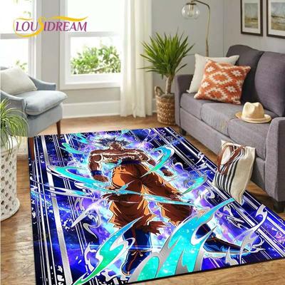 Alfombra de área de juego de Dragon Ball Goku de Anime, alfombras grandes con estampado 3D para juegos infantiles, alfombra decorativa para sala de estar y dormitorio, alfombra para jugar para niños