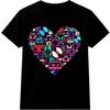 Music Heart T Shirt DJ Audio Speaker Headphones Retro Boombox Graphic Tee