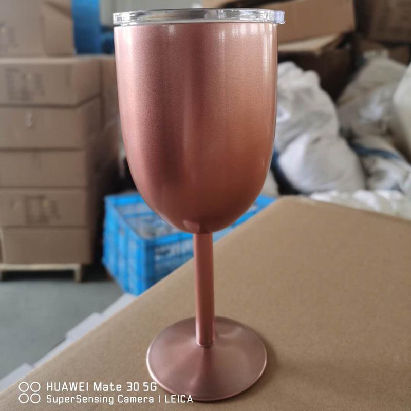 Stainless Steel High Stem 10oz Double Wall Champagne and Cocktail Glass