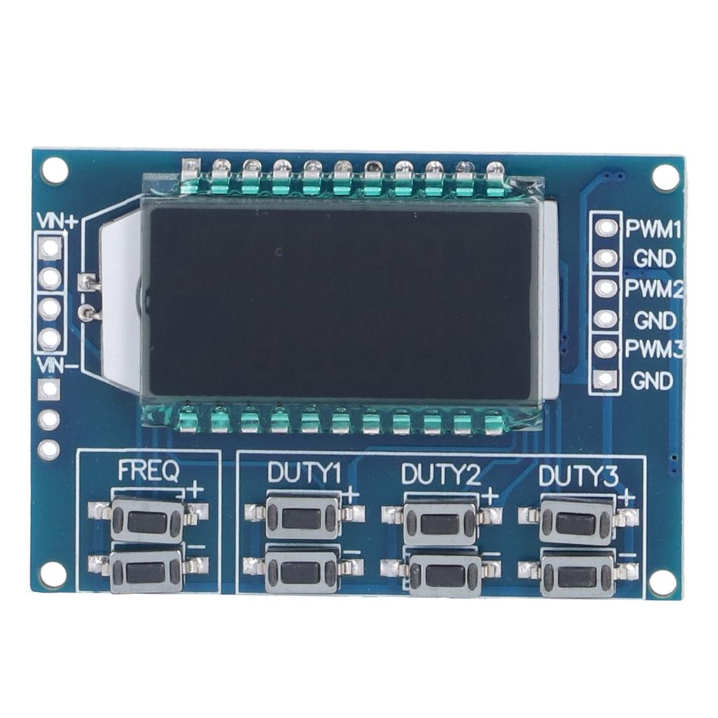 PWM Signal Generator 3 Channel Adjustable Pulse Square Rectangular Wave Frequency Duty Cycle Module