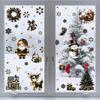 4/9 Sheets Christmas Stickers Removeable Window Cling Sticker Black Gold Cartoon Double-Sided No-Glue Santa Claus Snowflake Xmas