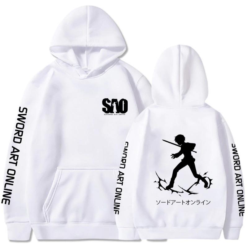 Sword Art Online Japanese Animation Men's Hoodies Boys Harajuku Girls Hip Hop Pullover Fancy Music Gift Sweatshirt