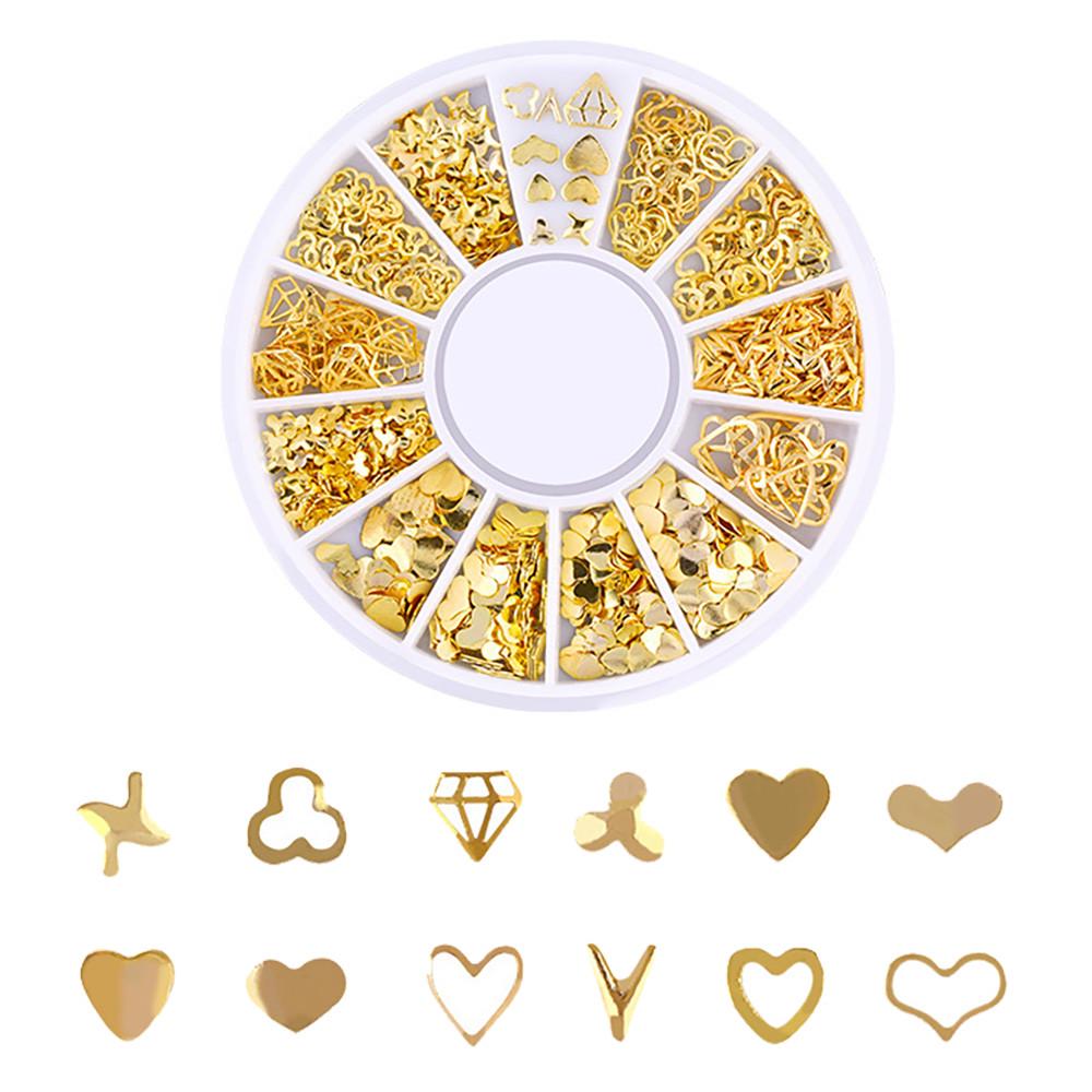 Ozean Nail Art Ohrstecker Gold Charms Sommer Meer Metalllegierung Nieten Muschel Seestern