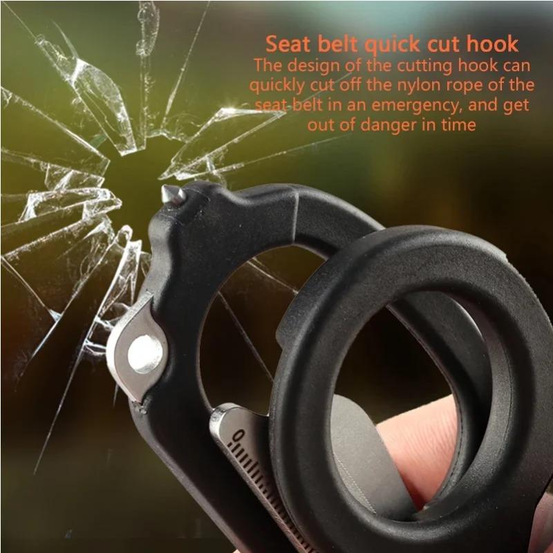 Multifunctional Folding Trauma Scissors Emergency Scissors with Cutter and Glass Breaker for Outdoor Camping Rescue Tools
