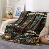 1PC Ships and Lighthouses  Print FlAannel Blanket, High Quality Comfortable for All Seasons, Home Decor, Warmth and Comfort