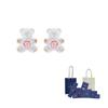 Swarovski Crystal Teddy Bear Earrings Women Earrings White 5447445