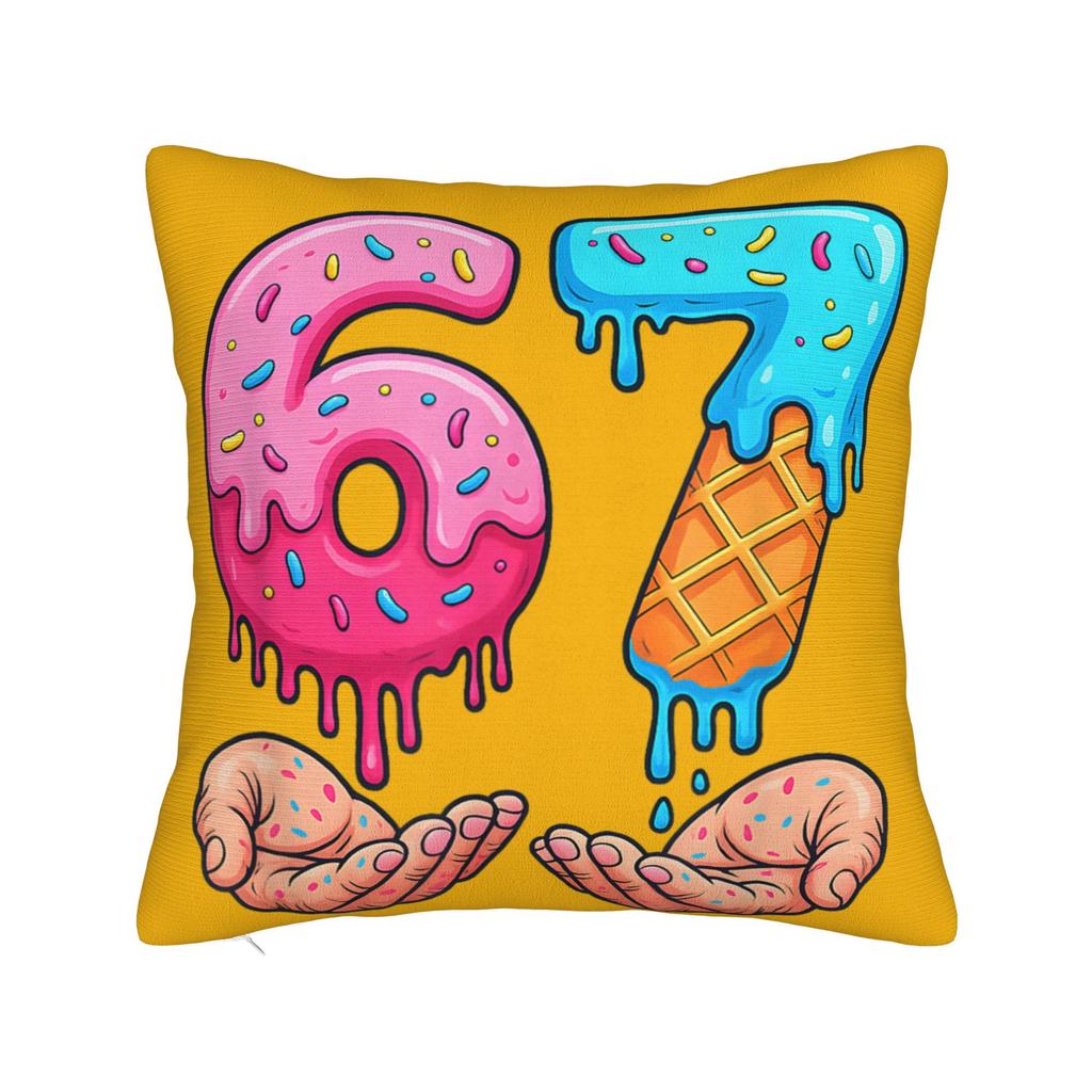 Soccer 67 Six Seven Pillow Case  Vintage Pillow Cover Custom Pillowcases For Wedding Party Home Decor