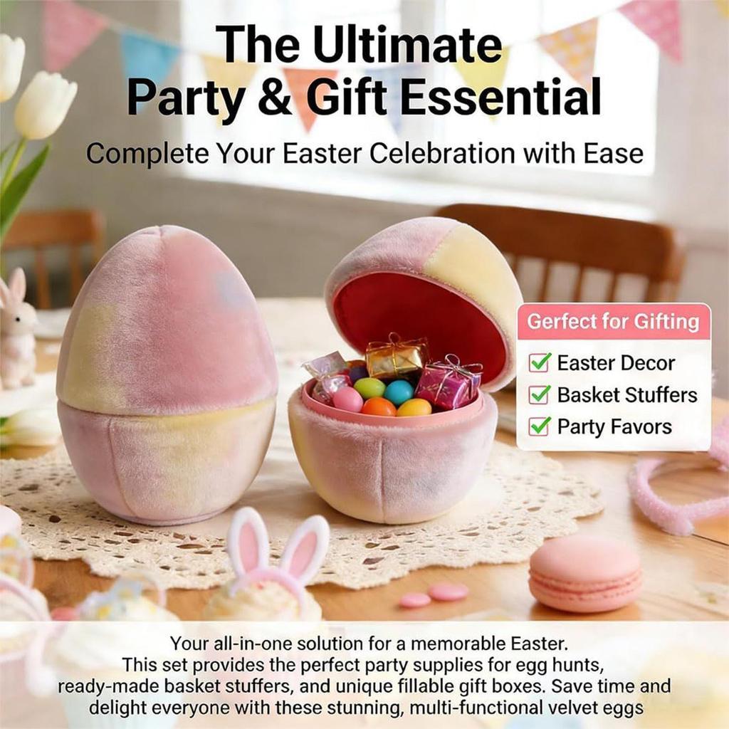 Œufs de Pâques 8,3 Pouces Cadeaux de Fête Grands Œufs de Pâques Remplissables pour Remplir les Paniers Fournitures de Chasse Décoration de Fête Festival de Printemps
