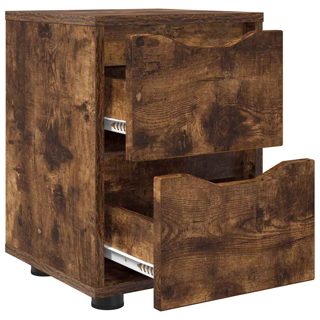 Nightstands 2 pcs Smoked Oak 30.5 x 30 x 43 cm