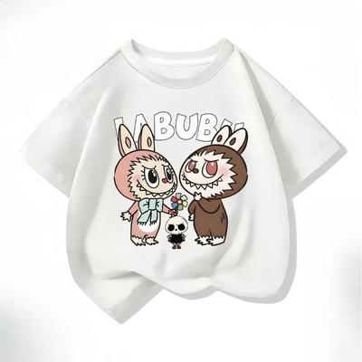 Yaz Sevimli Kawaii Çizgi Film Baskılı Çocuk Tişörtü Günlük Moda Pamuk Kısa Kollu Üst Çocuk Tişörtü Erkek Kız Tişört Komik Giysiler