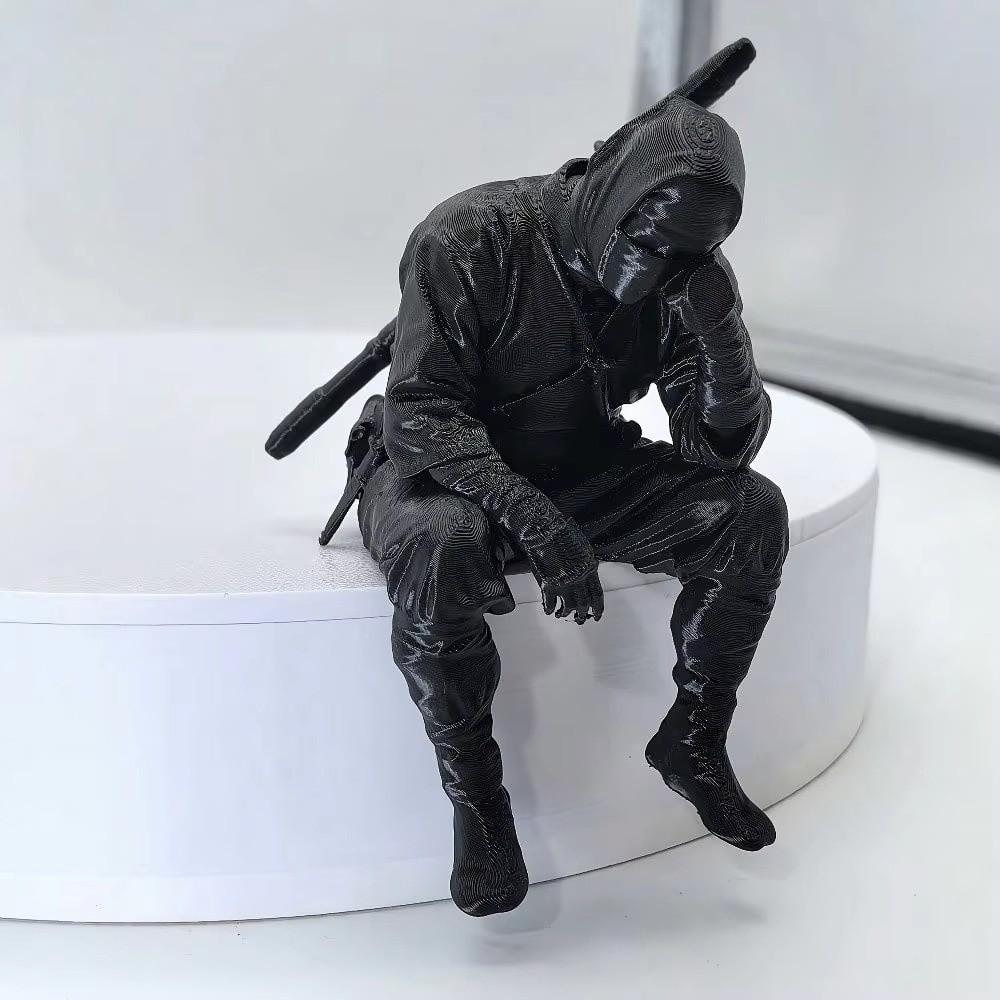 Decoration Ninja Figurine Japanese Style Desktop Ornament Creative Samurai Statue Desktop