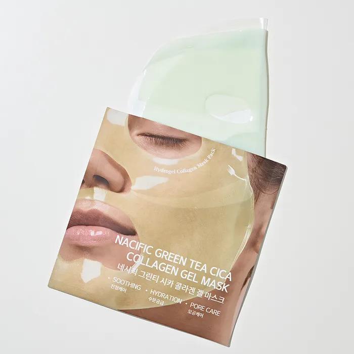 Nespic Green Tea Cica Collagen Gel Mask 4 Sheets