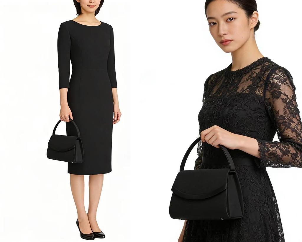 Gurina Formal Bag, Mourning Bag, for Women, Suitable for Weddings, Funerals, Graduations, Entrance Ceremonies, Weddings, and School Entrance