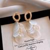 Luxuriöse Temperament Muschel Quasten Ohrringe Elegante Geometrische Hängende Tropfen Dangle Ohrringe Für Frauen Mädchen Mode Ohrschmuck