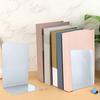 2Pcs Book Stand Metal Book Ends L-shaped Stable Support Non-slip Space-saving Easy To Clean Book Stand Tidy Desktop Accessory