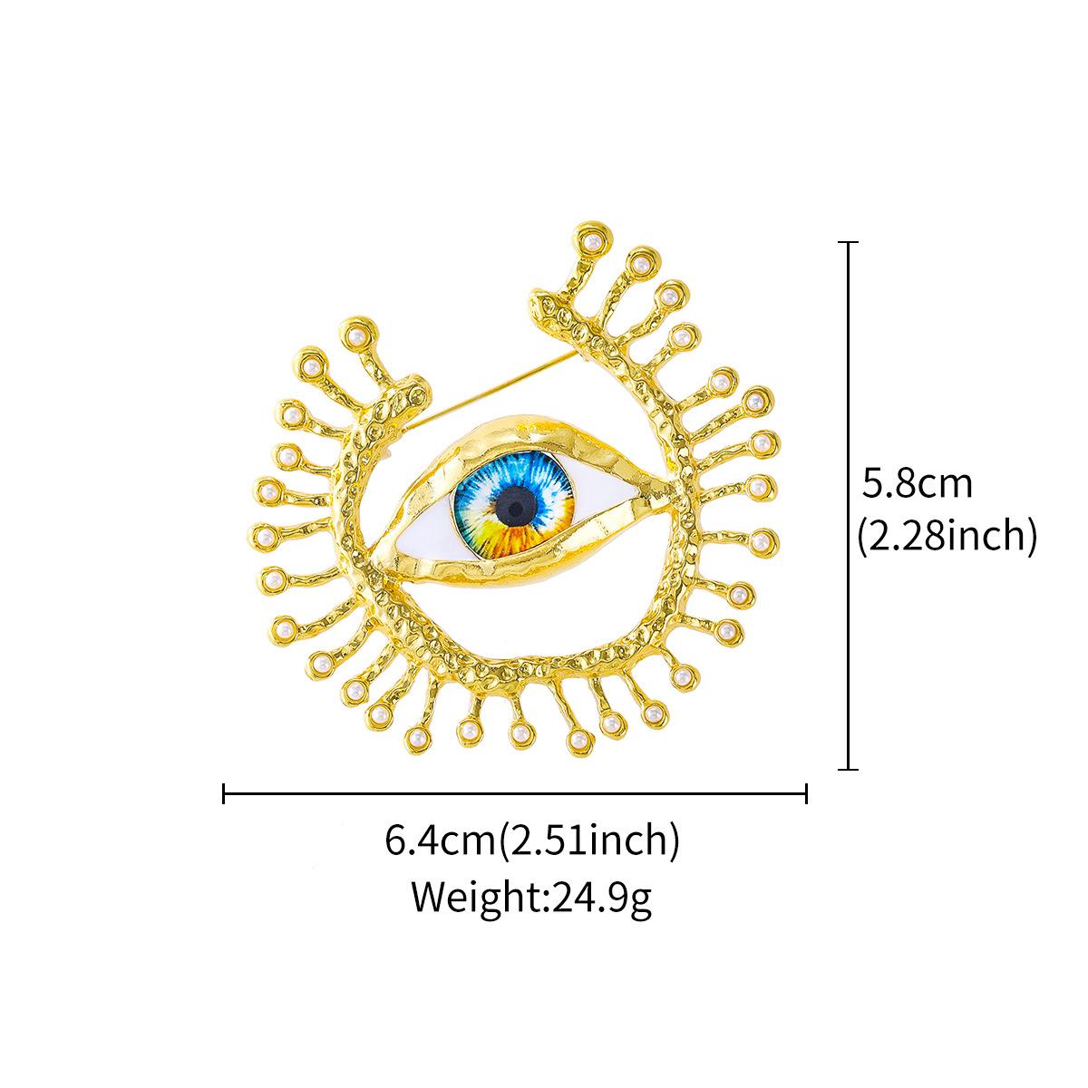 

Европейская и американская ретро преувеличенная брошь «Глаз дьявола» личность креативный дизайн темперамент универсальная мужская бутоньерка для пиджака
