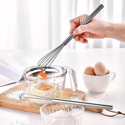Mini-Schneebesen Edelstahl Handmixer Kaffee-Mixer Kompaktes Küchenwerkzeug zum Mischen von Soßen Schlagen von Eiern Aufschlagen von Teigen Cocktails