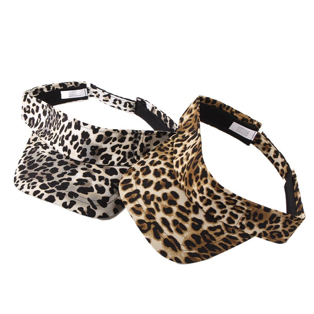 Empty Top Leopard Print Sun Hat Korean Style Women Sunshade Hat Sun Protection Hat  Ladies