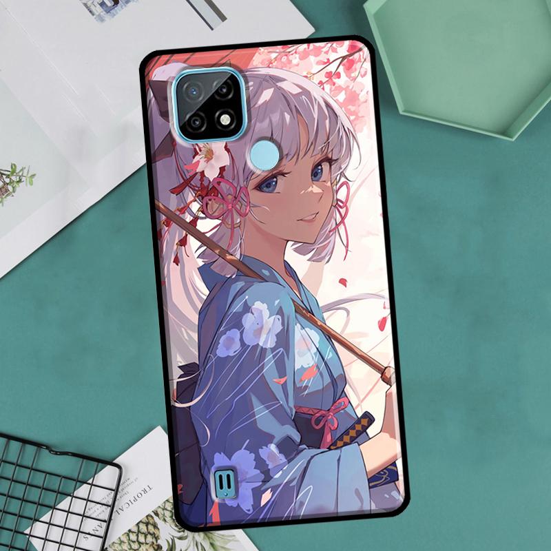 

Чехол Kamisato Ayaka Genshin Impact для Realme 9 Pro Plus 8 8i 9i C35 GT Neo 2 Чехол для OnePlus 10 9 Pro Nord2 8T 9R 10R Realme C35