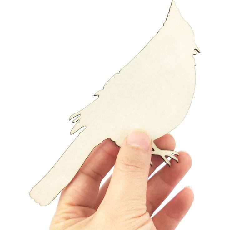 15 Pack 6 Inch Wood Cardinal Bird Cutouts Unfinished Wood Cardinal Bird Crafts Wooden Cardinal Bird Hanging Ornaments DIY Cardinal Bird Craft Gift