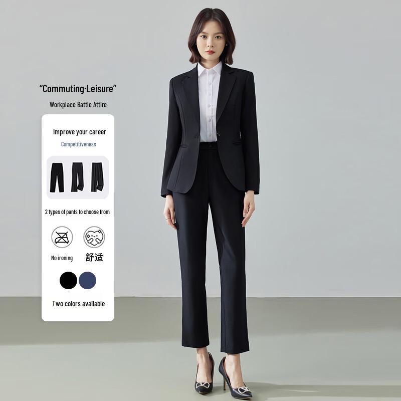 

Tluoman Women s Wrinkle-Free One-Button Suit Set 4XL