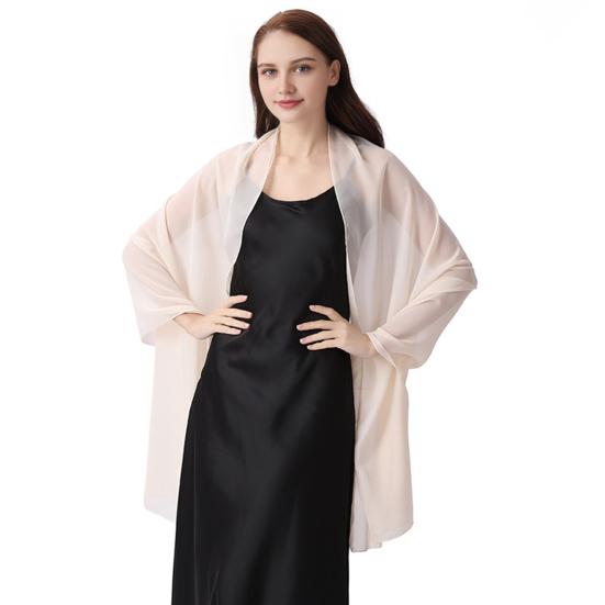 Atmungsaktiver Chiffon-Schal für Damen Damen-Schals und -Tücher Abendkleid, Uni-Schal, Weicher Schal Formelle Anlässe Eleganter Brautschal,
