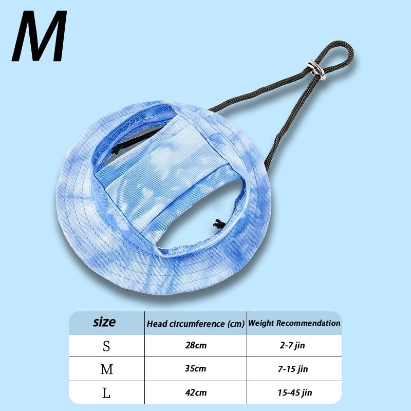 Cat Hat Dog Sun Hat Ear-Exposing Head Cover Pet Fisherman Hat Head Accessory