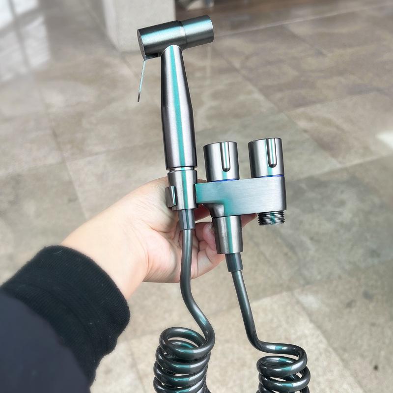 High-Pressure Stainless Steel Toilet Bidet Spray Set with Angle Valve