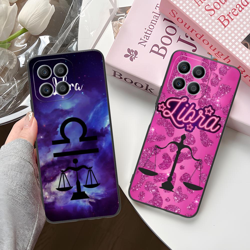 Zodiac Sign Libra Phone Case for Honor 90 80 70 60 50 30 20 10 9 8 7 Pro S SE Lite 5G Soft TPU Shockproof Cover