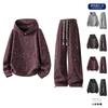 Set Felpa con Cappuccio Oversize Donna Taglie Forti Abbigliamento Casual da Relax Misto Cotone