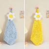 Quick Dry Hand Towel For Kitchen Bathroom Thickened Absorbent Dish Cleaning Cloth Big Sun Flowers Type Lattice Texture