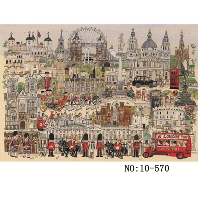 1000 dílků Landscape Puzzle Vzdělávací hračky pro dospělé Děti Dětské hry