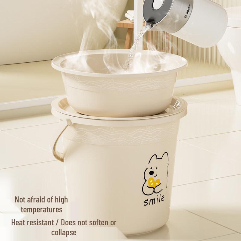ZISIZ Large Portable Lidded Washing Bucket